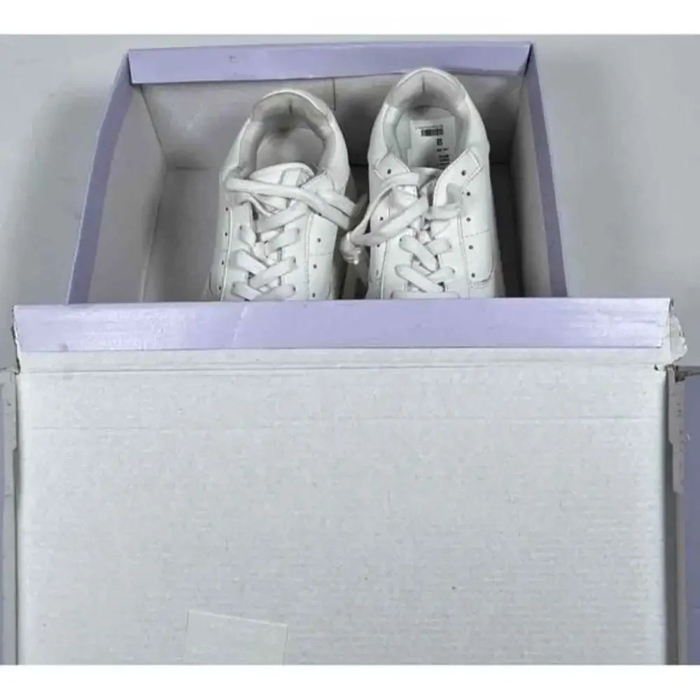 Madden Girl Women's Platform White Sneakers Perforated Toe Size 6.5 New